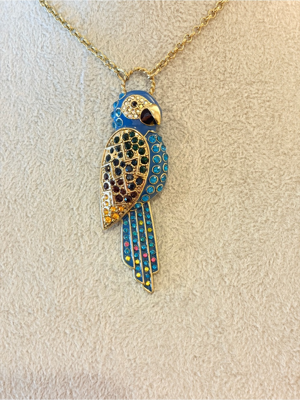 Betsey Johnson parrot necklace